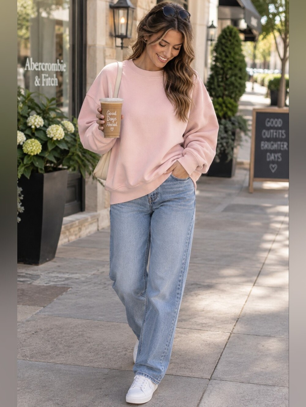 Abercrombie & Fitch Soft A&F Pink Pullover Sweatshirt XL NWT